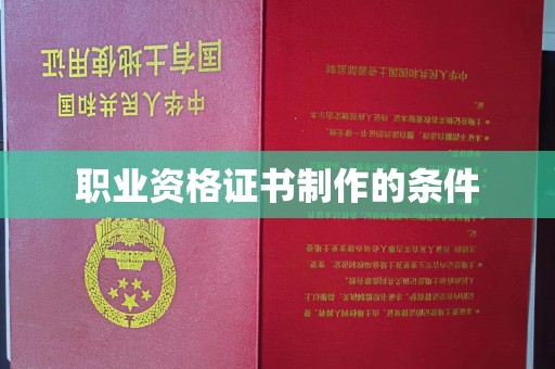 新罗职业资格证书制作的条件