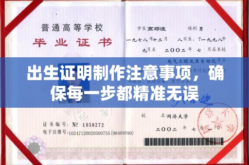 新罗出生证明制作注意事项，确保每一步都精准无误