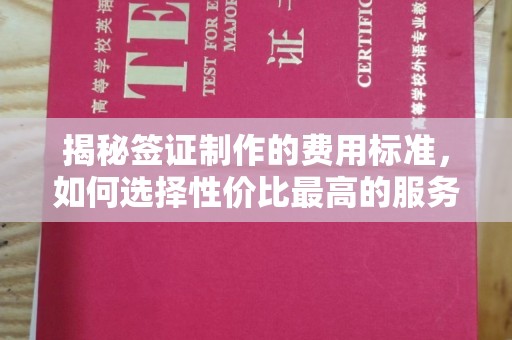 新罗揭秘签证制作的费用标准，如何选择性价比最高的服务？