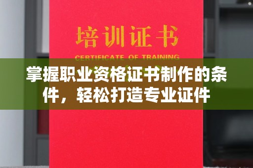 新罗掌握职业资格证书制作的条件，轻松打造专业证件